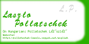 laszlo pollatschek business card